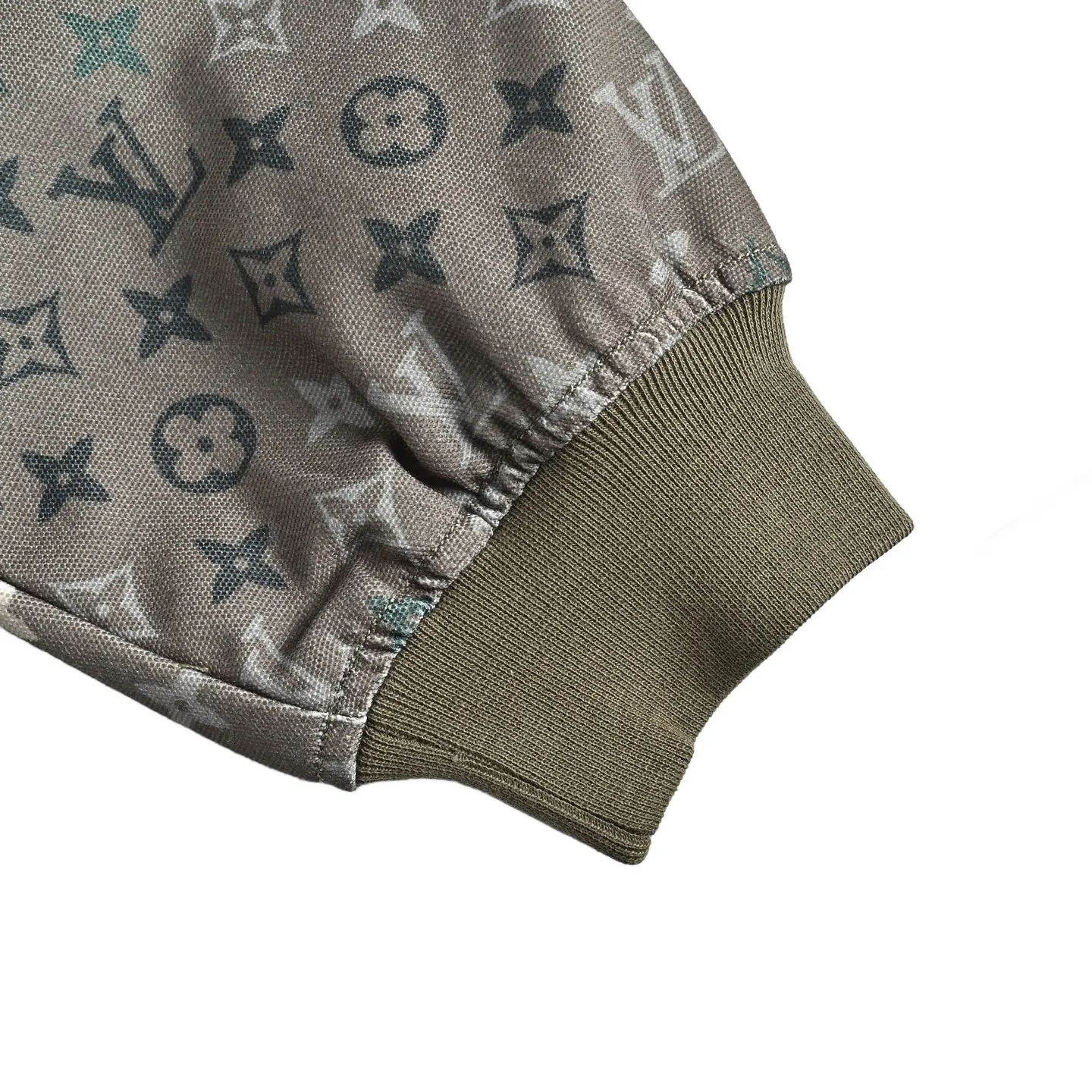 Louis Vuitton/Louis Vuitton Presbyopia printed beaded denim hooded jacket